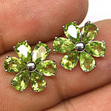 Сережки. Натуральний перидот. Срібло 925., фото 3