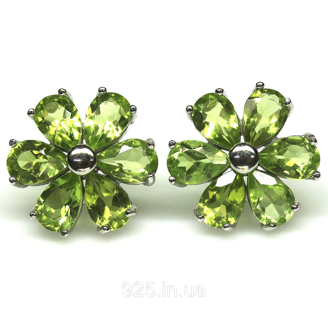 Сережки. Натуральний перидот. Срібло 925., фото 1