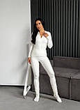 Жіночий термокостюм білий, теплий і приємний на дотик, фото 3