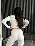 Жіночий термокостюм білий, теплий і приємний на дотик, фото 4