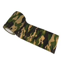 Бінт Coban 5см х 4,5м 1шт мілітарі зелено-чорний когезивний самофіксуючий еластичний