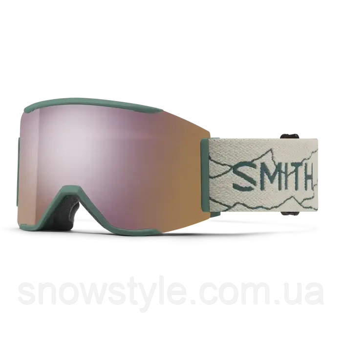 Гірськолижна маска Smith Squad MAG Elena Hight 2 лінзи ChromaPop Everyday Rose Gold/ChromaPop Storm Rose Flash, фото 1