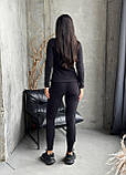 Жіночий термокостюм чорний, теплий і приємний на дотик, фото 3