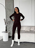 Жіночий термокостюм  шоколад, теплий і приємний на дотик, фото 4