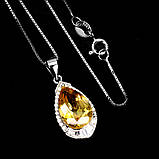 Підвіска. Натуральний цитрин. Срібло 925., фото 2