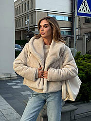 Жіноча тепла укорочена шуба автоледі з екохутра Gf2782