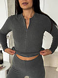 Жіночий термокостюм сірий, теплий і приємний на дотик, фото 5