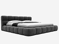 Ліжко двоспальне з м'якими бортами в стилі мінімалізм