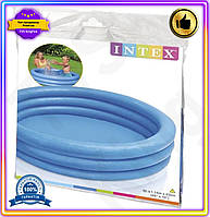 VS Дитячий надувний басейн HOT NEW Intex круглий 3 кільця для купання від 3 років різнокольоровий ПВХ басейн 32T8_V1