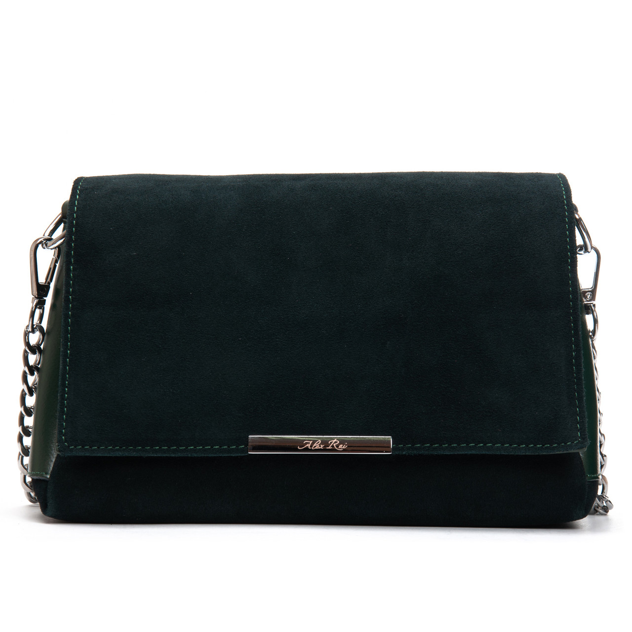 Сумка Женская Классическая замш 9717-220 green.Купити жіночі сумки гуртом і в роздріб із натуральної шкіри в Україні