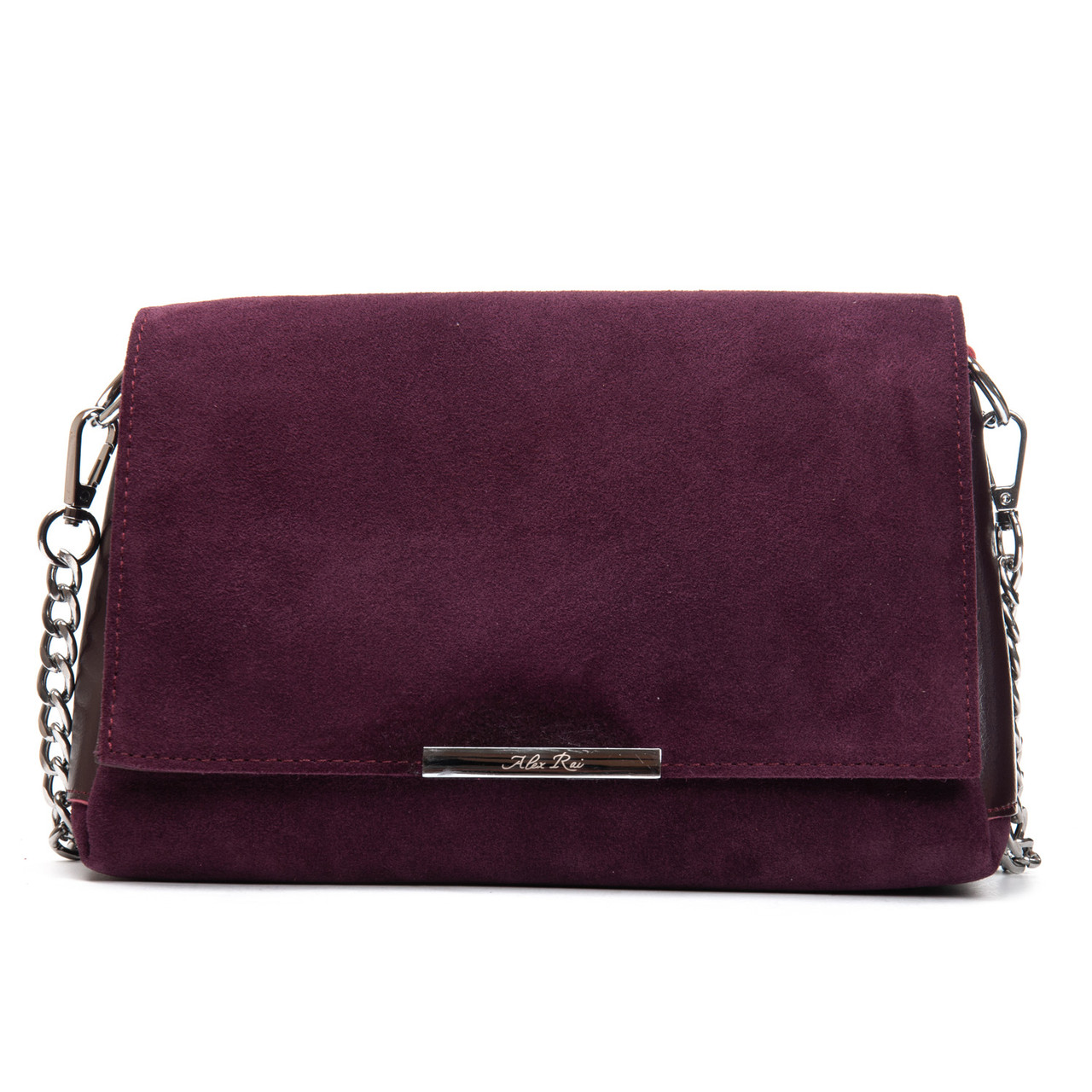 Сумка Женская Классическая замш 9717-220 bordo.Купити жіночі сумки гуртом і в роздріб із натуральної шкіри в Україні