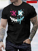 Модна футболка бавовняна з принтом Усмішка-3 | Крута футболка стильна | Чоловіча футболка молодіжна | Літня футболка класна