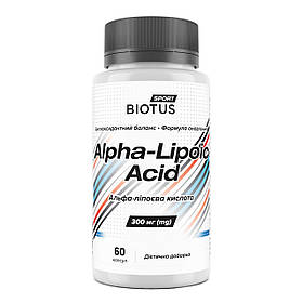 Альфа-ліпоєва кислота, Alpha Lipoic Acid, Biotus, 60 капсул