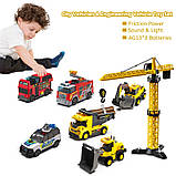 Будтехніка HH3018 — Набір інерційних машинок (7 шт) з краном, фото 3