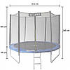 Дитячий спортивний вуличний батут із зовнішньою захисною сіткою і драбиною 312 см Atleto синій для дачі вулиці дому, фото 10
