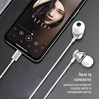Навушники ColorWay Wired Earphone CW-WD03WT 3,5мм mini-jack білий, фото 10