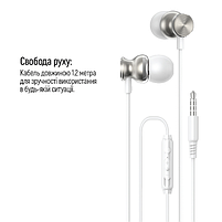 Навушники ColorWay Wired Earphone CW-WD03WT 3,5мм mini-jack білий, фото 9