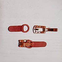 Гачки шубні потаємні AMII Польща 22х15 мм (охолоди 10 шт. жовтогарячо-червоних і коричнево-рудий 1 шт.)