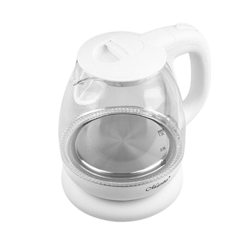 Електрочайник 1,0л 1100W скло (диск) білий MR-055-WHITE Maestro