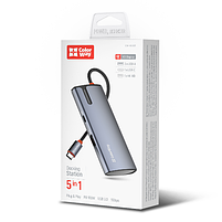 Док-станція 5в1 Type-C ColorWay CW-HUB01 PD Type-C/3*USB 3.0/HDMI 4K, фото 2