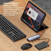 Док-станція 5в1 Type-C ColorWay CW-HUB01 PD Type-C/3*USB 3.0/HDMI 4K, фото 3