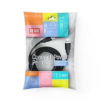 Кабель ColorWay USB 2.0 AM to BM Print Cable 2 м чорний, фото 4