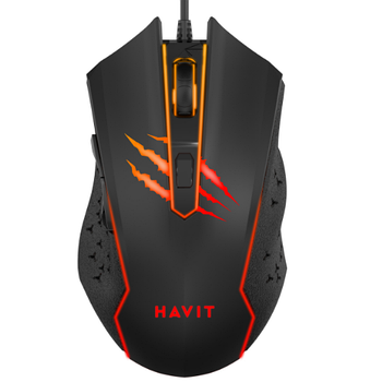 Мишка дротова з підсвічуванням Havit HV-MS1027 чорний