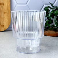 Вазон Стелла для орхідей дренажний 16*18,5см прозорий Алеана, фото 4