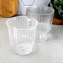 Вазон Стелла для орхідей дренажний 16*18,5см прозорий Алеана, фото 2