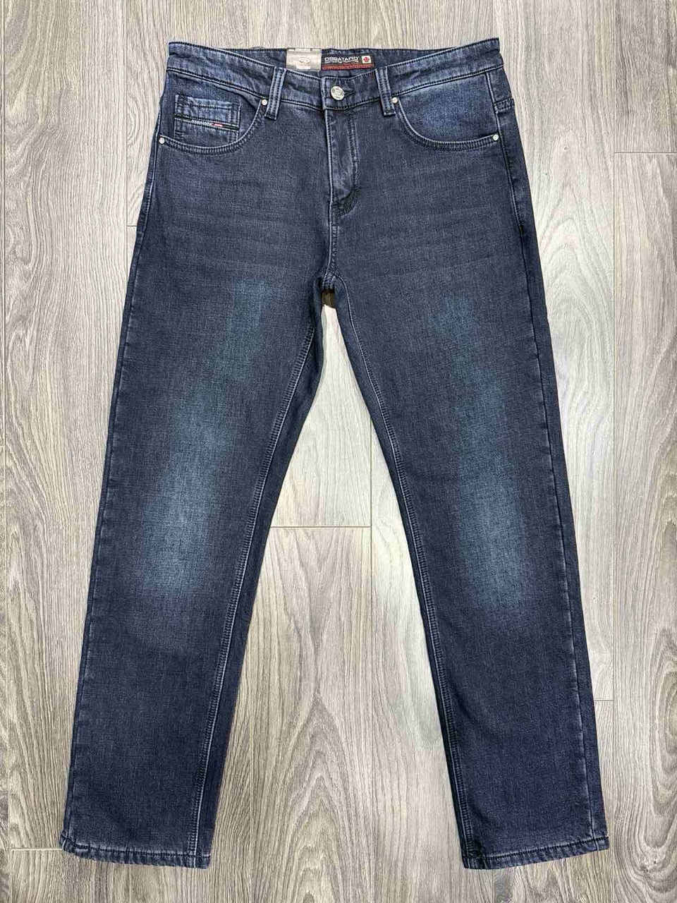 Джинси чоловічі DSGATARD2 теплі на флісі, зріст 32, зимові прямі,38  Синій, фото 1