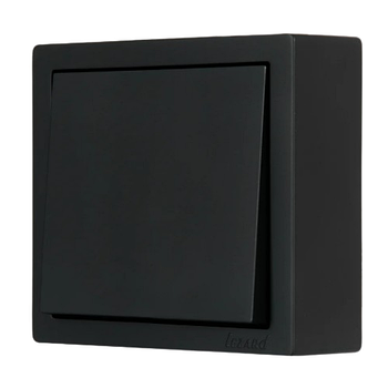 752-4200-100 Вимикач накладний Lezard LETO 10A, 250V,чорний (10шт/100шт)