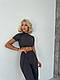 Жіночий спортивний костюм графітовий з топом і лосинами, фітнес-костюм для залу, спорту та йоги із швами назовні S - фото 4 - id-p2795080050
