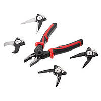 Плоскогубці багатофункціональні 5 в 1, змінні насадки, кейс STORM INTERTOOL NT-0115