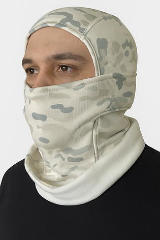 Флісова балаклава-трансформер Multicam Alpine, зимова термомаска, мультикам, 56-61, фото 3