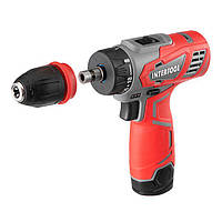 Дриль-шурупокрут акумуляторний 12 В, 30 Nm, 0.8-10 мм, 1.5 Аг, знімний патрон INTERTOOL DT-0314