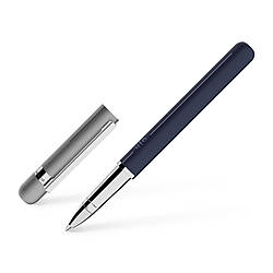 Ручка ролер OttoHutt серії Design 03 Rollerball Frosted Blue Platin, корпус синій/сірий, 943151