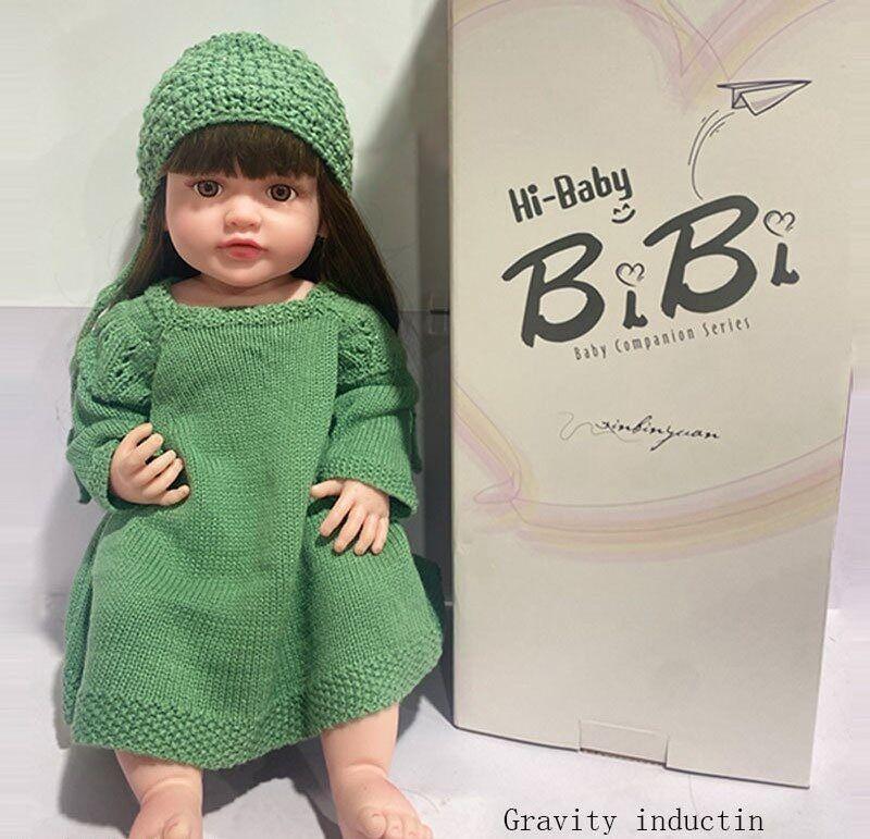 Лялька XBY 6601 звуки, висота 52 см, гумова, пляшечка, памперс, соска, шапочка, шкарпетки, фото 1