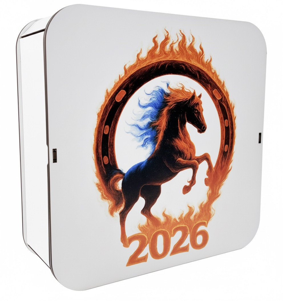 Набір цукерок подарунок на Новий рік та Миколая гуртом в упаковці з дерева №7 1000 г. (Стандарт), фото 1