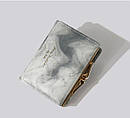 Жіночий гаманець сірий під мармур компактний із відділенням для дрібниць, фото 2