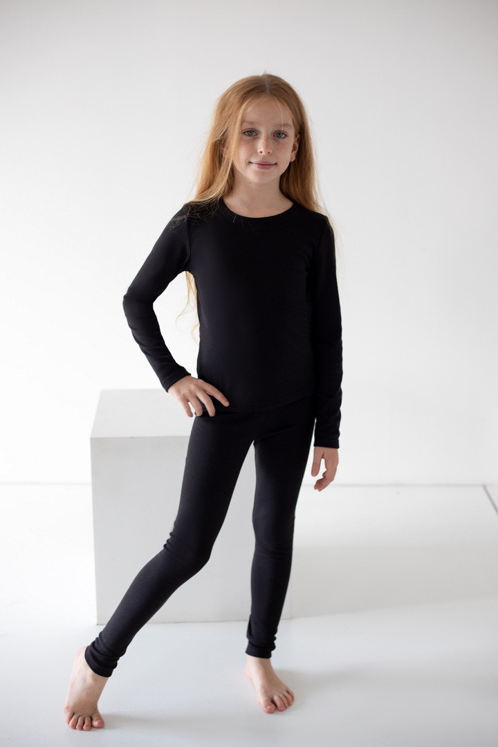 Комплект термобілизни для дівчинки чорний тм Авекс