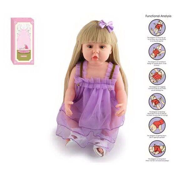 Лялька AFD 8866-11 S (12) висота: 52 см, функціональна, гумова, звуки, прошите волосся, аксесуари, в коробці