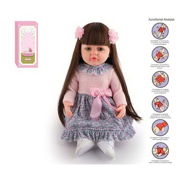 Лялька AFD 8866-16 S (12) висота: 52 см, функціональна, гумова, звуки, прошите волосся, аксесуари, в коробці