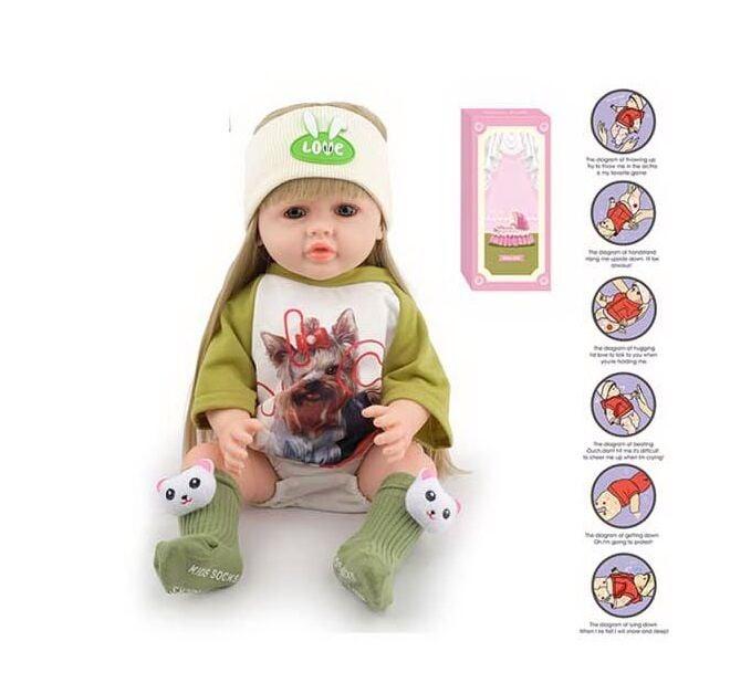 Лялька AFD 8866-33 S (12) висота: 52 см, функціональна, гумова, звуки, прошите волосся, аксесуари, в коробці