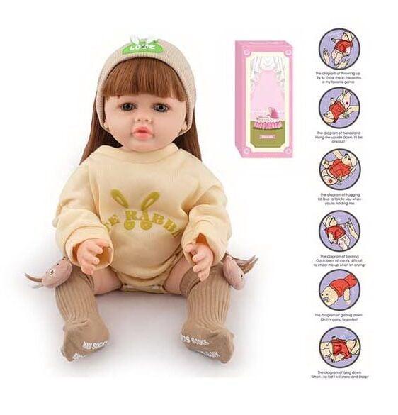 Лялька AFD 8866-35 S (12) висота: 52 см, функціональна, гумова, звуки, прошите волосся, аксесуари, в коробці
