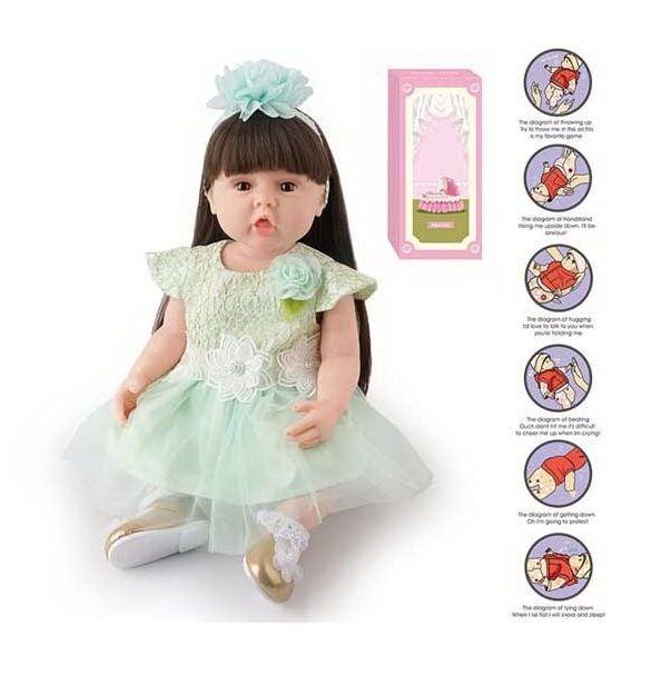 Лялька AFD 8866-37 S (12) висота: 52 см, функціональна, гумова, звуки, прошите волосся, аксесуари, в коробці