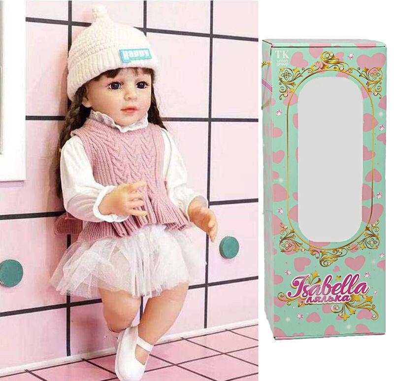 Лялька QM 152 (12) "TK Group", висота: 50 см, гумова, імітація скляних очей, взуття, капелюшок, пустушка, пляшечка, памперс, в