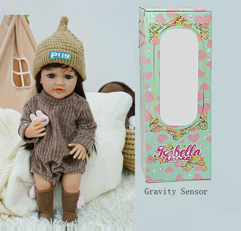 Лялька QM 24093 (12) "TK Group", функціональна, датчик руху, звуки: сміх, плач, засинає, гумова, імітація скляних очей, пустушка,