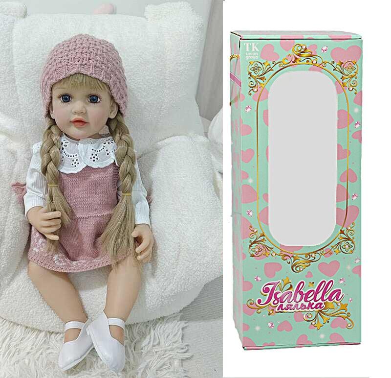 Лялька QM 24107 (12) "TK Group", висота: 50 см, гумова, імітація скляних очей, пустушка, пляшечка, памперс, взуття, капелюшок, в