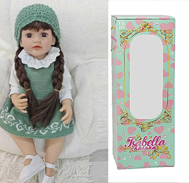 Лялька QM 24109 (12) "TK Group", висота: 50 см, гумова, імітація скляних очей, пустушка, пляшечка, памперс, взуття, капелюшок, в