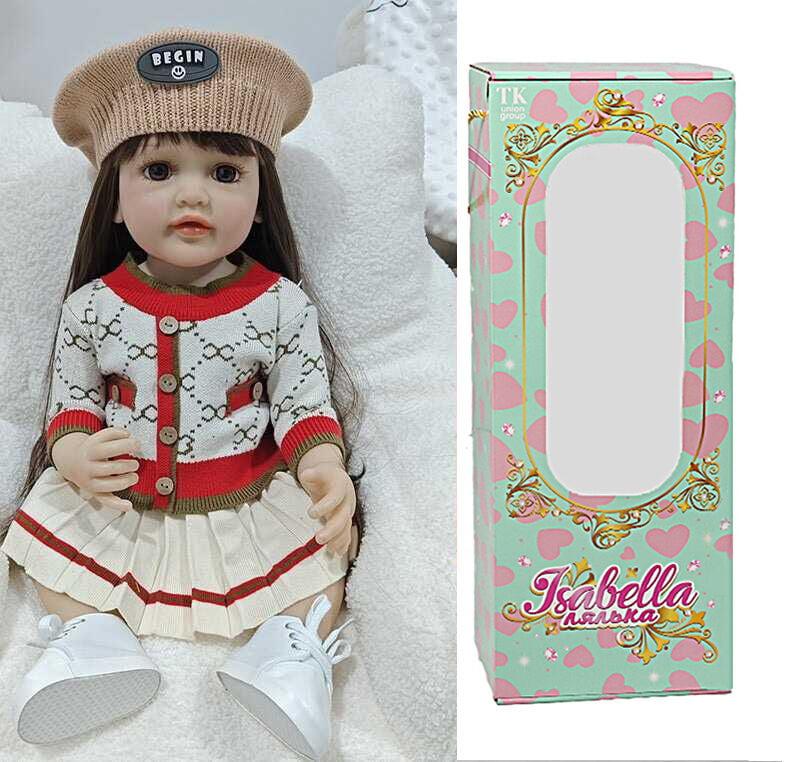 Лялька QM 24112 (12) "TK Group", висота: 50 см, гумова, імітація скляних очей, пустушка, пляшечка, памперс, взуття, капелюшок, в